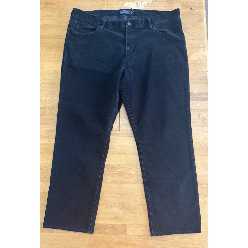 Polo Ralph Lauren Corduroy Pants Mens 44Bx30 Stretch Classic Fit Black